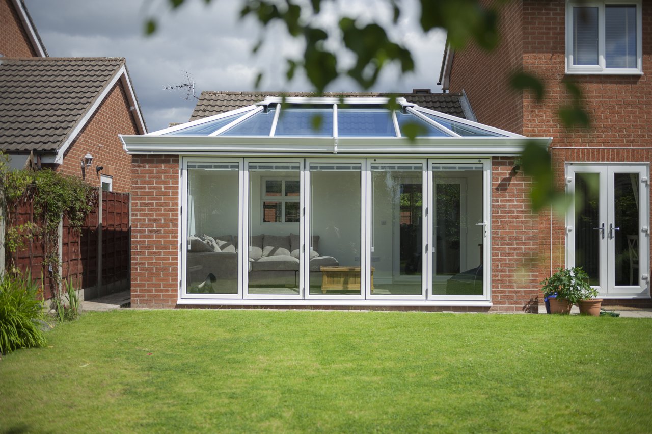 conservatory with glass roof sussex